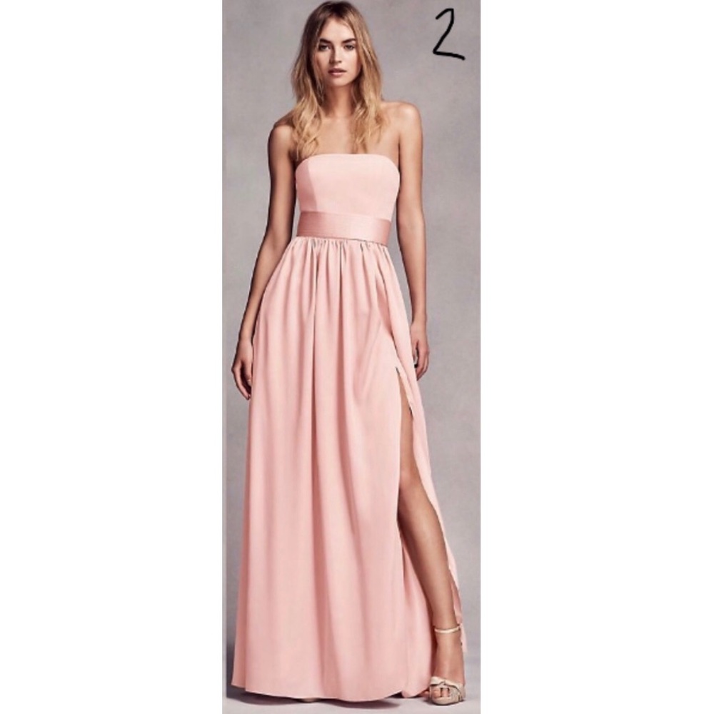 Vera Wang pink satin dress